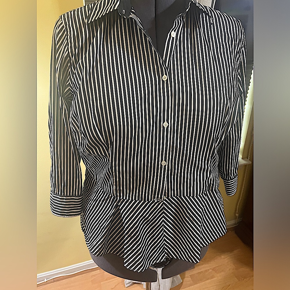 Ralph Lauren Blouse with Peplum Plus Size 18 W